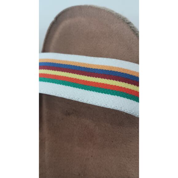 $ 🌈POP Espilldra platform sandal strappy rainbow striped size 8 W - Picture 8 of 8